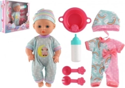 Baba kemény testtel és kiegészítőkkel, 25 cm