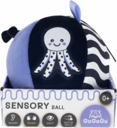 szenzoros plüss labda csengővel GAGAGU babáknak