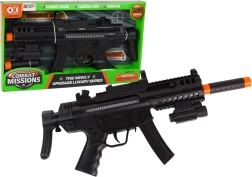 Nagy géppuska elemmel Fény Hang Rezgés