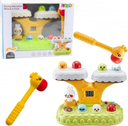 Interaktív vakondütögető játék gyerekeknek dallamokkal és 7 sebességfokozattal