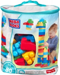 Mega Bloks nagy építőkocka-zsák – kék (80 db)