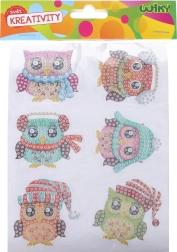 kreatív készlet – gyémánt matricák baglyok