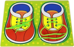 Fából készült oktatójáték: Cipőkötést tanulunk