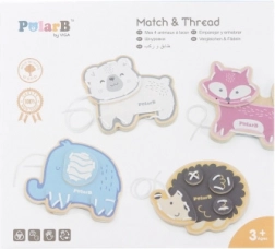 PolarB fűzős állatkák – fa készlet a finommotorika fejlesztéséhez