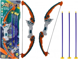 Gyerek íj tapadókorongos nyilakkal, zöld–narancs, 3 db