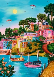 TREFL Premium Plus puzzle – A színek művészete: Syros, Görögország, 1000 darab