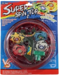 Kilövős pörgettyűk arénával és 4 pörgettyűvel