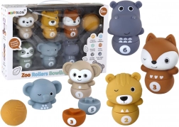 állatfigurás teke szett kisgyermekeknek – interaktív szórakozás labdával