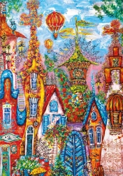 Puzzle Heye - Elbűvölő Falu: Kék Kapu 500 darab