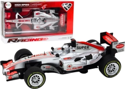 Versenyautó 1:9 hajtással, ezüst, fényekkel és hangokkal