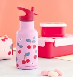 Rozsdamentes acél italos palack cseresznye mintával 350 ml