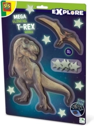 SES Creative Explore mega sötétben világító T‑Rex dekoráció