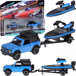 Maisto fém modell 1:64 – FORD Bronco 2021 utánfutóval és motorcsónakkal