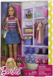 Barbie baba stílusos cipőkkel és kiegészítőkkel