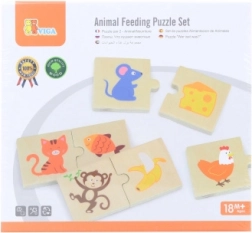 VIGA fa kirakó: etesd meg az állatkát – mit esznek az állatok, 24 darab