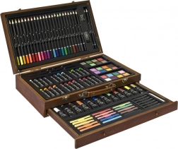 Festőkészlet fa kofferben