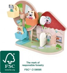 Fa motorikus játék óriáskerékkel – Dzsungelbarátok small foot