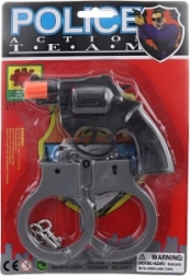 Műanyag kapszulás pisztoly bilincsel, 8-lövetű