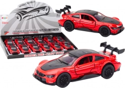 Fém sportautó 1:32 súrlódásos meghajtással – piros