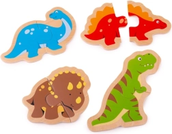 Fa dinoszaurusz puzzle gyerekeknek