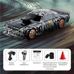 RC driftelő kisautó 1:43 zöld, tartozékokkal