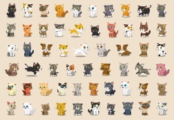 Puzzle matricákkal Macskák 250 darab