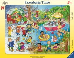 Ravensburger puzzle Négy évszak a víznél 30 darab