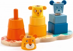 DJECO Gyerek színes rakosgató torony