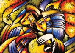 Absztrakt arc kirakó 1000 darabbal