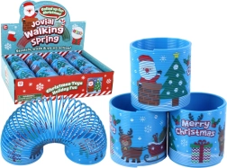 Kultikus kék rugó karácsonyi motívummal 6 cm