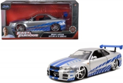 Fém autómodell 2002 Nissan Skyline GT‑R R34 1:24 Halálos iramban