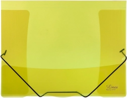 Átlátszó mappa gumiszalaggal Sárga Vonalak