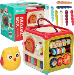 Interaktív oktató kocka 6 az 1-ben zongorával és „fogd meg a bogarat” játékkal BIBI-INN