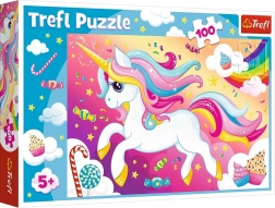 100 darabos Puzzle Szép Egyszarvú Trefl