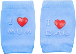 Új Baby gyermek térdvédő ABS-szel I Love Mum & Dad – kék