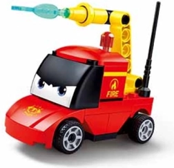 Sluban Visszahúzós szemű tűzoltó autócska