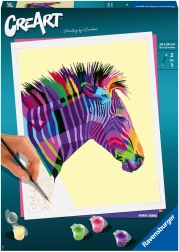 creart: számok szerinti festés – funky zebra