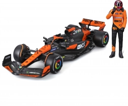 bburago 1:24 formula 1 mclaren mcl38 2024 pilóta figurával