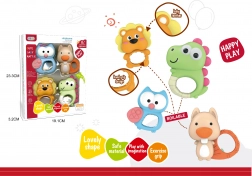 Csörgők állatfigurákkal, 4 darabos készlet