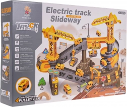 Mega építőkészlet építési pálya darukkal és kisautókkal, 44 darab