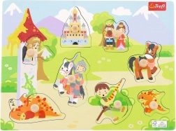 Közepes fa kirakó – kastély, 8 darab