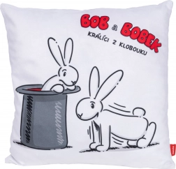 BOB A BOBEK párna 30 × 30 cm – tornázik minta