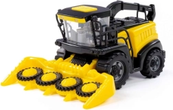Sárga lendkerekes kombájn – gyerek mezőgazdasági gép forgatható csővezetékkel