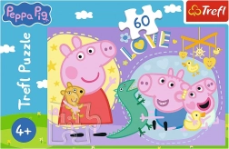 60 darabos puzzle – Peppa malac: Boldog malacka
