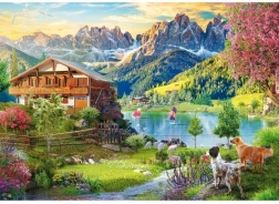 Puzzle Pihenés a Dolomitokban 1000 darab SCHMIDT