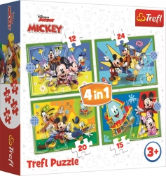 Puzzle 4 az 1-ben MICKEY ÉS BARÁTAI