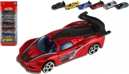 6 darabos versenyautó készlet – fém és műanyag, 8 cm, szabadonfutós