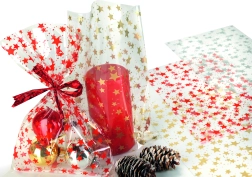 Átlátszó Cellofán Zacskó Csillag 18x50 cm