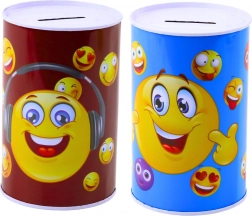 Fém persely Emotikonok kék és barna