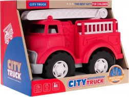 Öko tűzoltóautó bioplasztikból, forgatható létrával